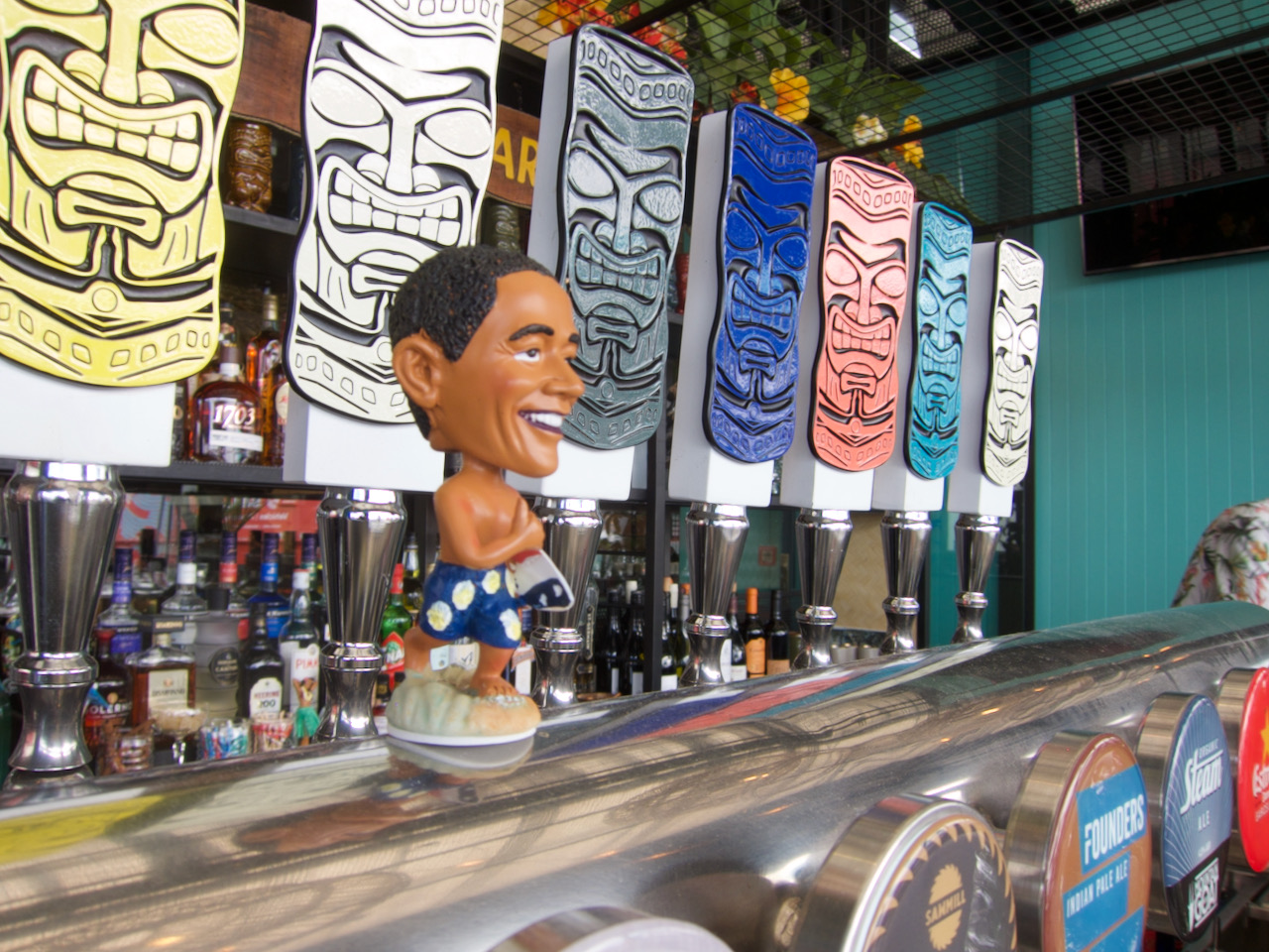 Obama Bobblehead at Tiki Bar, Auckland NZ